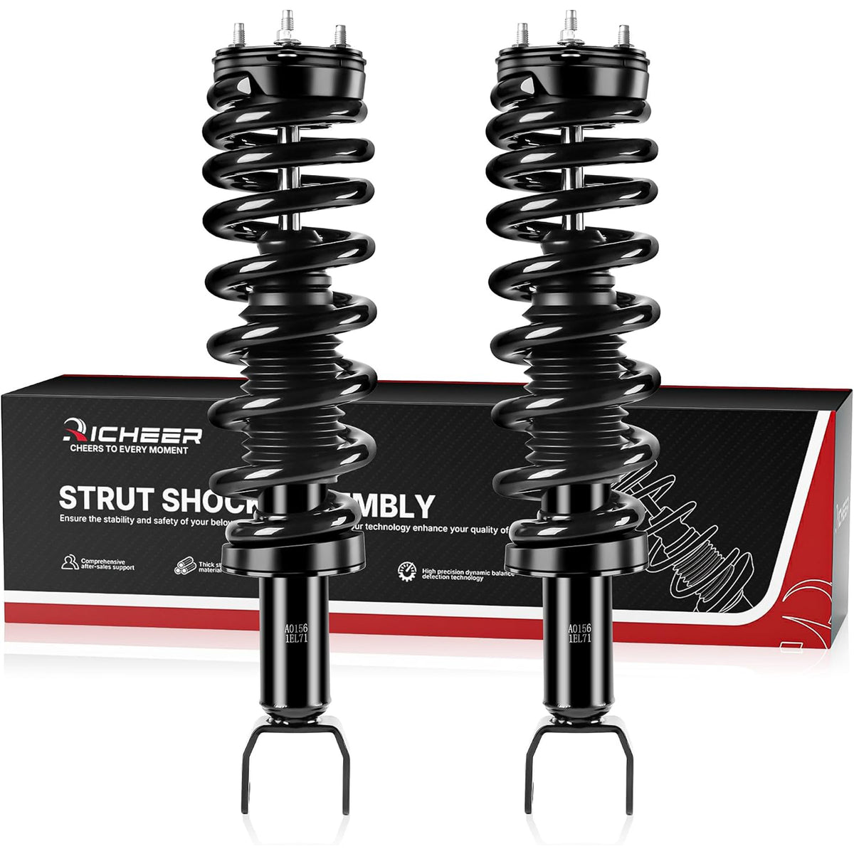 Richeer Front 2PCS Strut Shock Assembly Fits 2019-2024 Ram 1500(4WD)