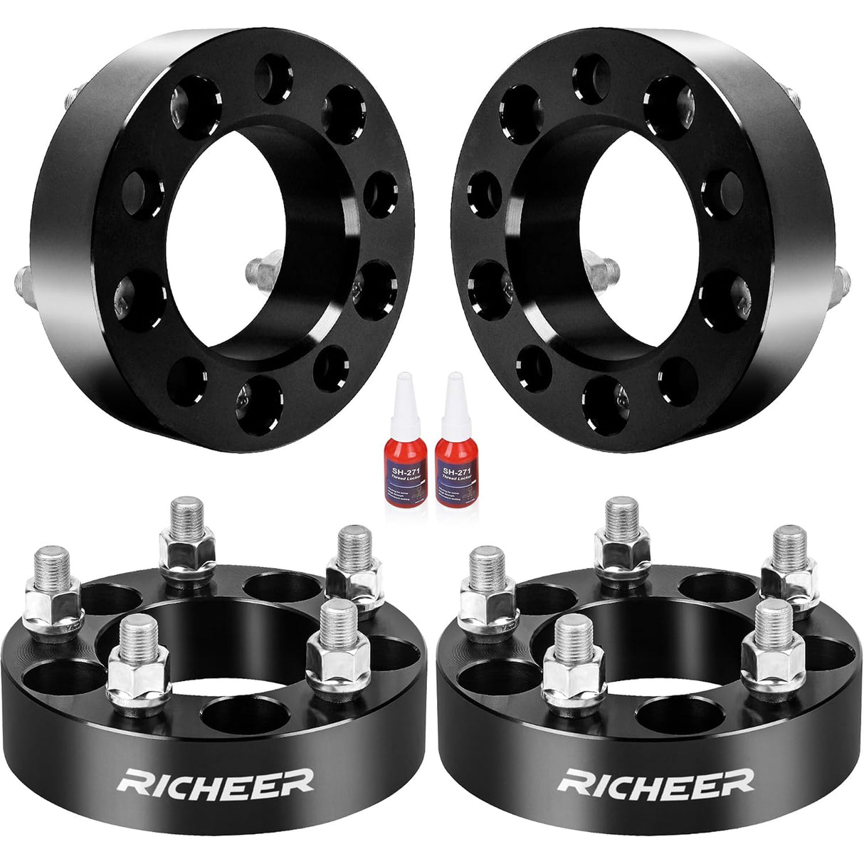 Richeer 1.5 inch 5x4.5 Wheel Spacers for TJ XJ YJ KJ KK ZJ Explorer Ranger 4PCS
