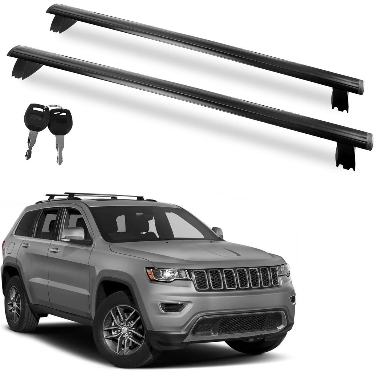 Richeer 220LBS Roof Rack Cross Bars for 2011-2021 Grand Cherokee