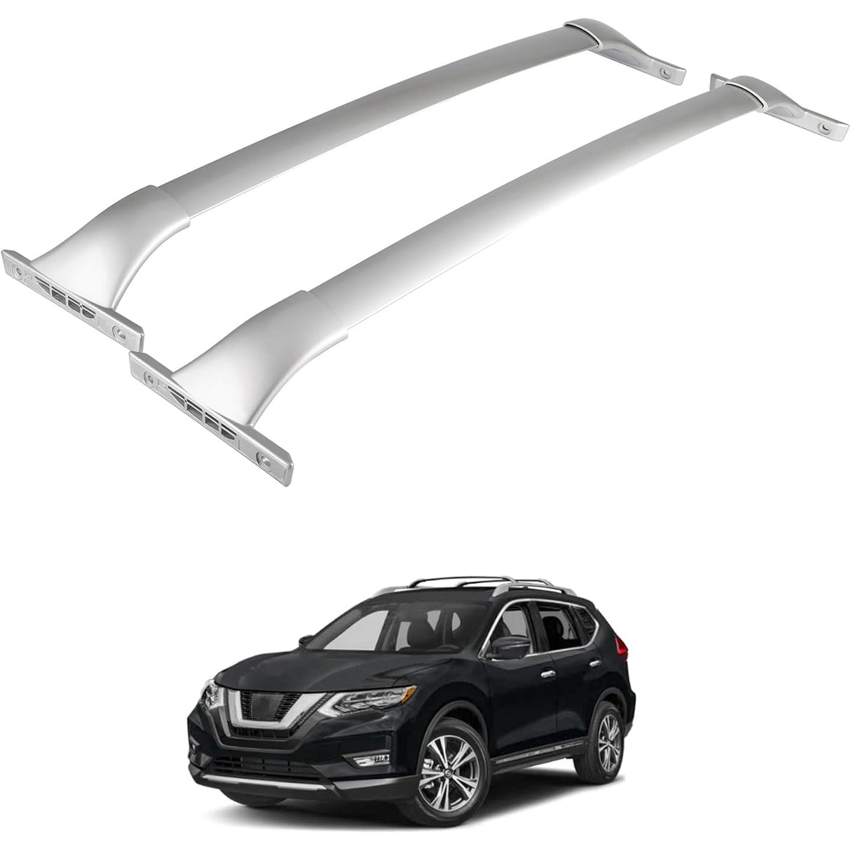 Richeer 300LBS Roof Rack Crossbars Compatible with 2014‑2020 Nissan Rogue, Full Aluminum Alloy, No‑Drill Easy Install for Rooftop Bag Luggage Kayak Bicycles Canoe