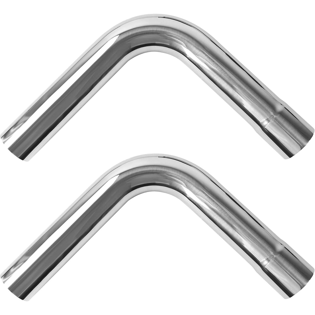 Richeer 2.5 Inch O.D. Stainless Steel Exhaust Pipe 90 Degree Elbow (2PCS)