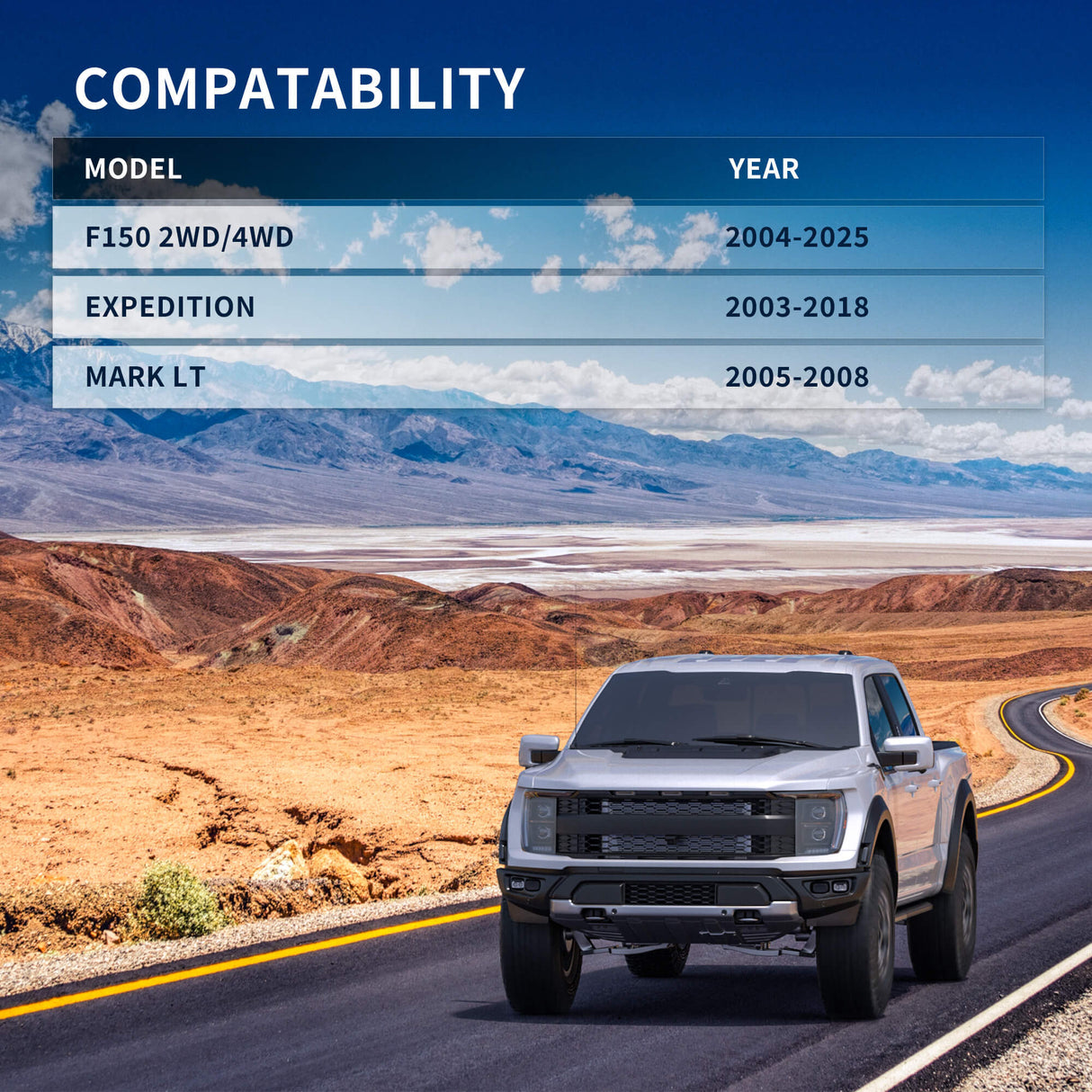 Richeer 2.5" Front Leveling Kit for Ford and Lincoln(F150, Mark LT)