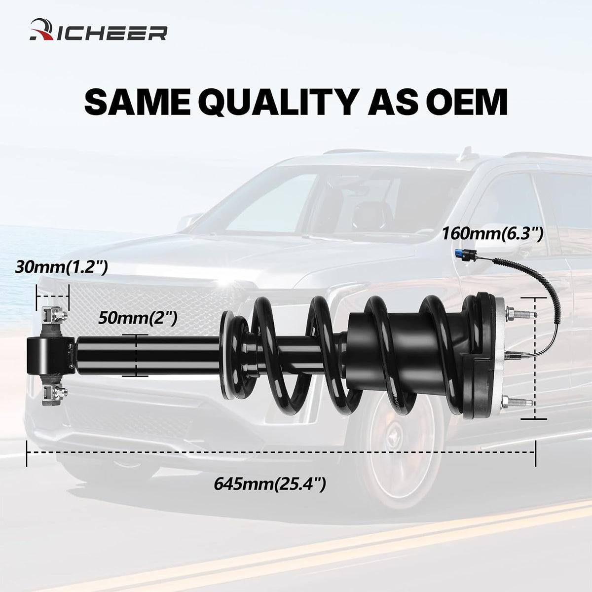 Richeer Front Strut Assembly Compatible With 2021-2024 Escalade Tahoe Yukon