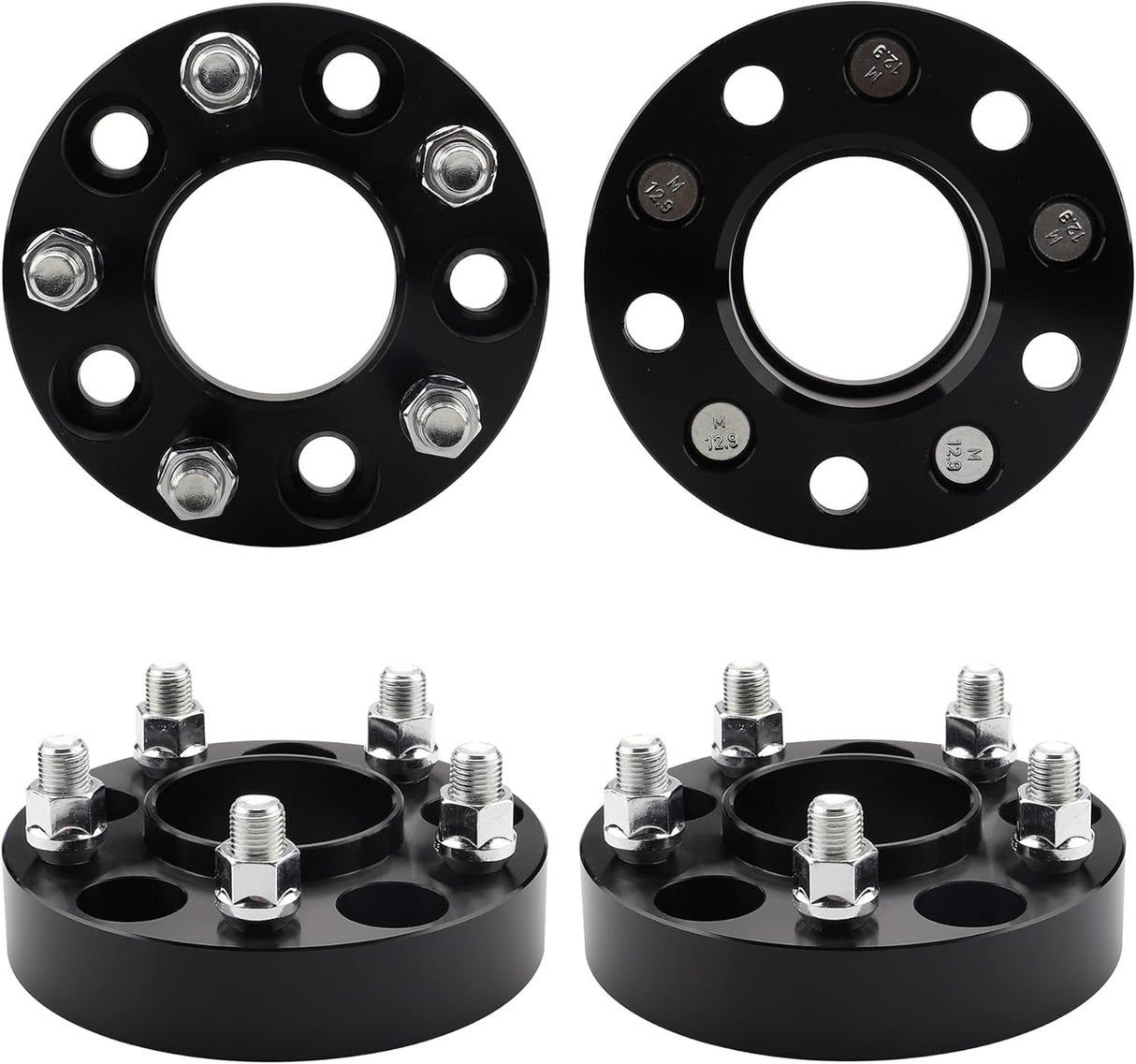 Richeer 5x115mm Hub Centric Wheel Spacers Fits 2005 + Chrysler 300 | 2005 + Dodge Challenger Charger Magnum-1.25" Thick Black