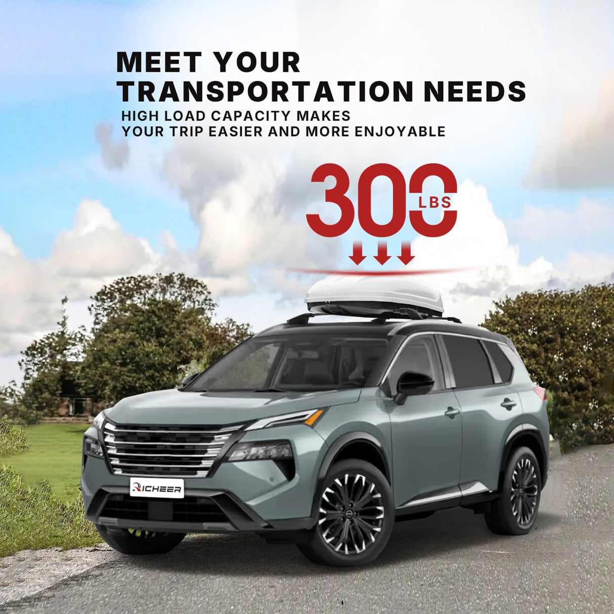 Richeer 300LBS Roof Rack Cross Bars for 2021-2025 Rogue SL SV Platinum