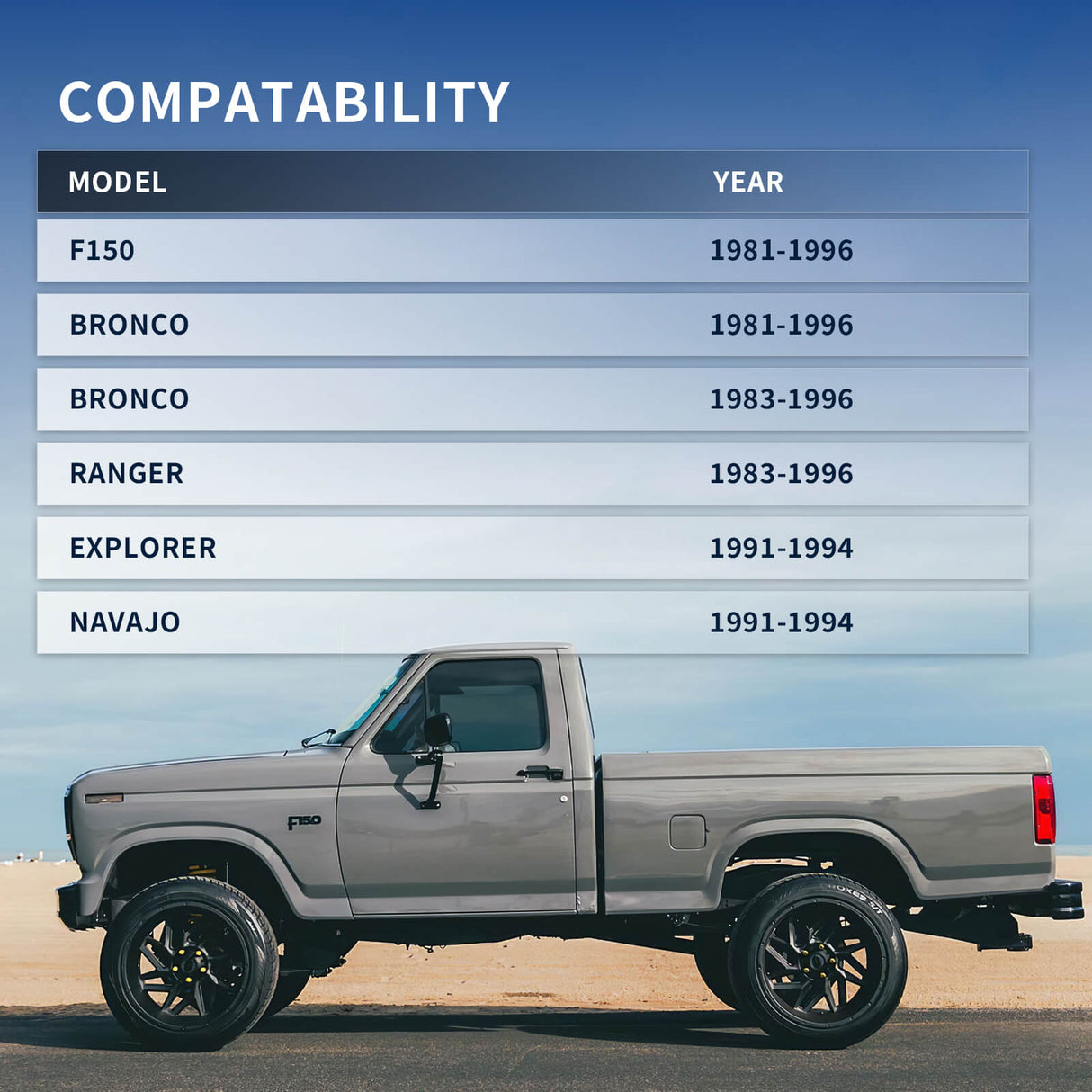 Richeer 2" Front Leveling Kit for Ford (1981-1996 F150)