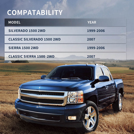 Richeer 2.5" Front Leveling Kit for Chevy and GMC(Sierra, Silverado)