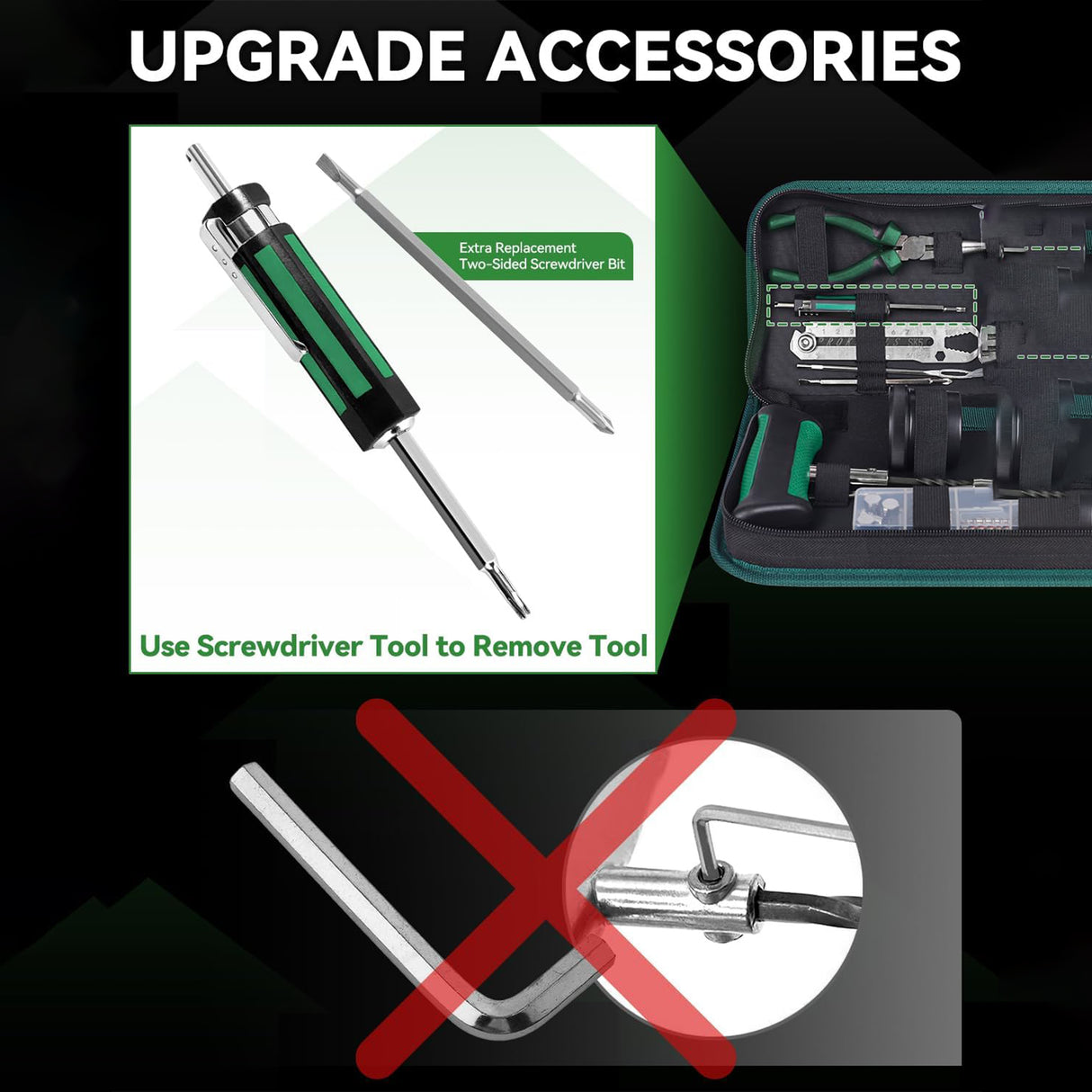 Richeer Portable Full Set Tire Repair Kit-50PCS For Car, Motorcycle, Tractor, ATV, SUV, Truck