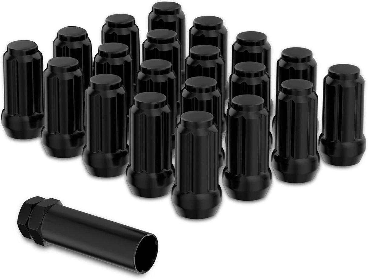 Richeer M12x1.5 Lug Nuts, 20PCS Spline Acorn, Closed End for Trucks & SUV