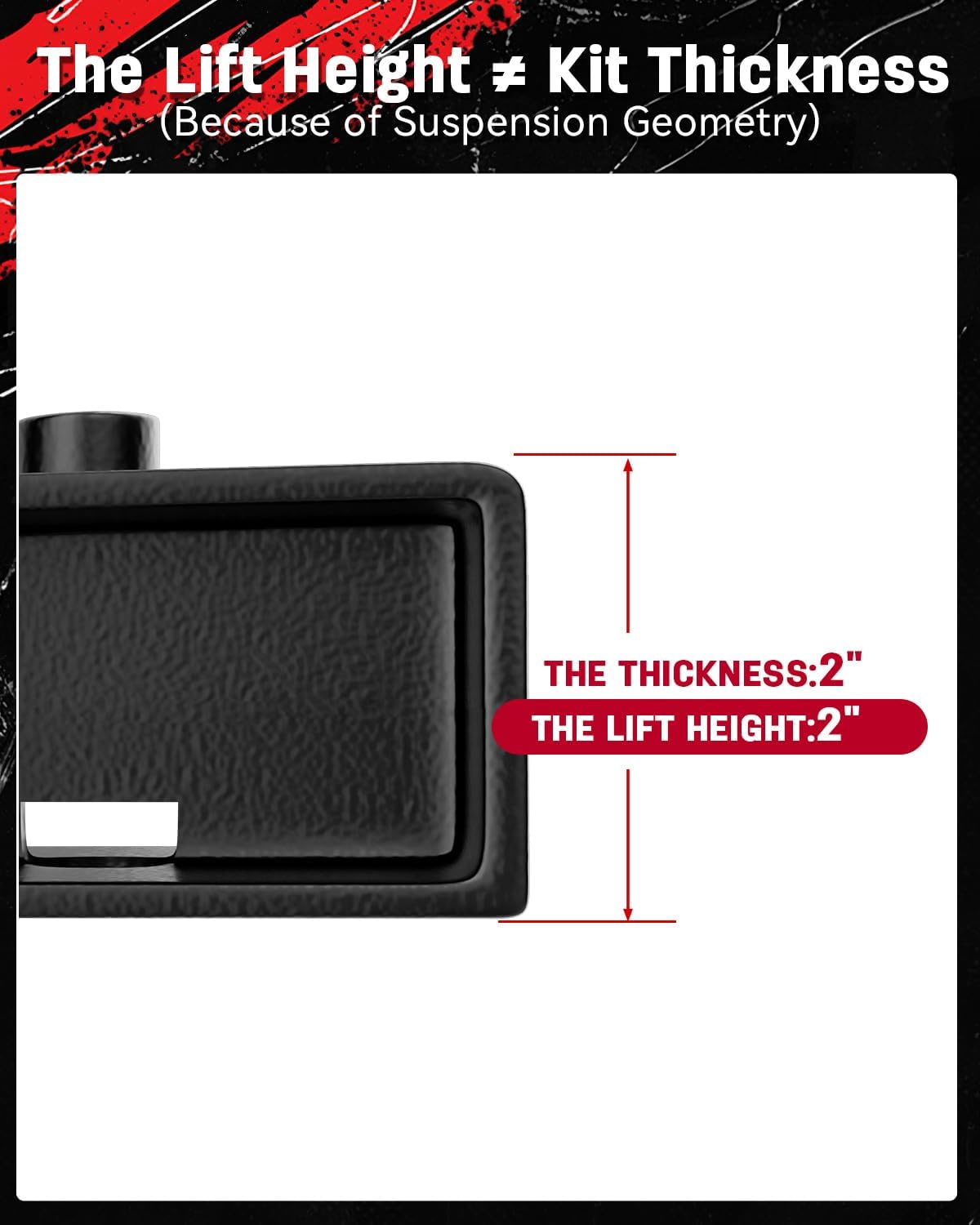 Richeer 2" Rear Lift Block 2" Leveling Kit for Ford (2004-2020 F150)