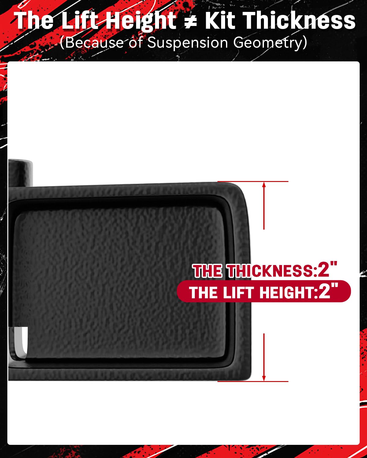 Richeer 6x5.5 Wheel Spacer & 2" Rear Leveling Lift (1999-2025 Silverado,Tahoe,Suburban,Express,Avalanche,Sierra,Yukon,Canyon,Savana,Escalade,GMC)