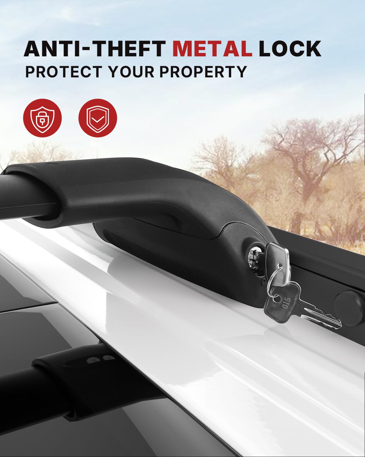 Richeer 220LBS Roof Rack Cross Bars (2010-2024 Toyota 4 Runner with Side Rails), Heavy Duty Aluminum Cross Bar