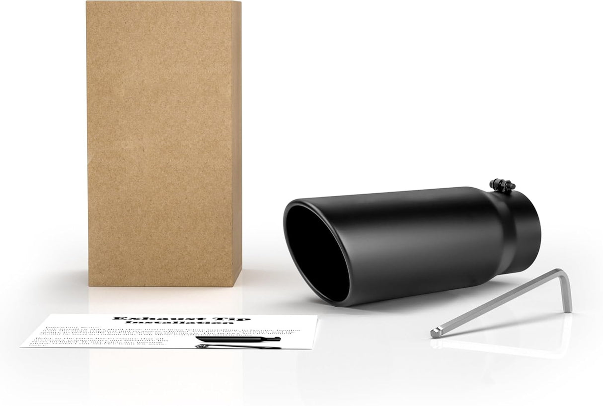 Richeer 5-6" Exhaust Tip, 5" Inlet 6” Outlet 15” Overall Length, Stainless Steel