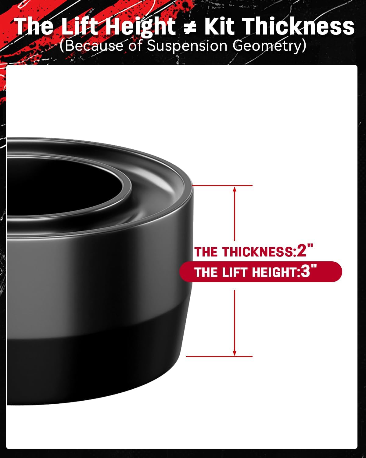 Richeer 3" Front Leveling Kit for 1994-2018 Dodge Ram 1500 2500 3500 2WD