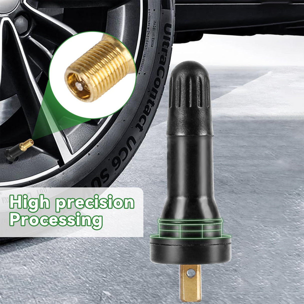 Richeer TR1520 50-Pack TPMS Valve Stems – Leak-Proof, Weather-Resistant, Universal Fit for Most Cars, SUVs & Light Trucks