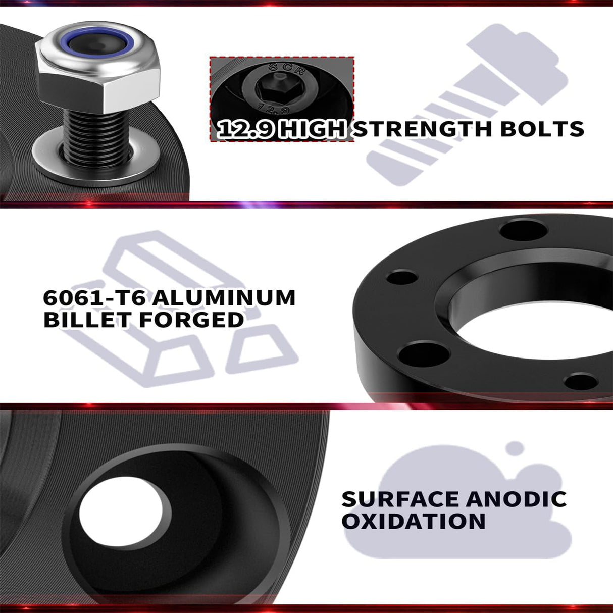 Richeer 2 inch Front Leveling Lift Kit for 2004-2026 Ford F150 2WD 4WD(2PCS)