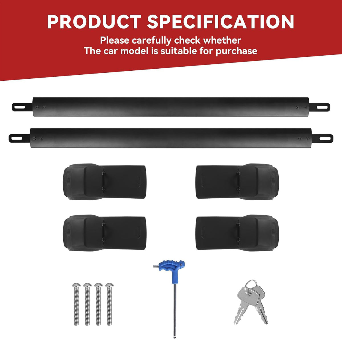 Richeer 330LBS Roof Rack Cross Bars for 2017-2026 VW Atlas