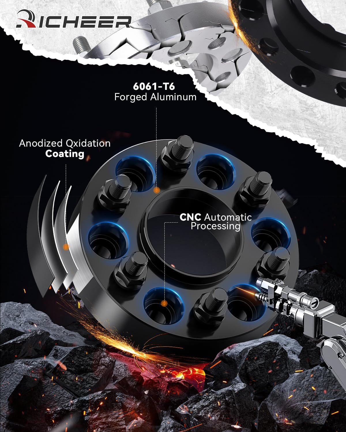 Richeer 1.5" 6x120mm Hub Centric Wheel Spacers Fits 2015 Chevy Colorado 2018 Traverse 2015 + GMC Acadia Canyon