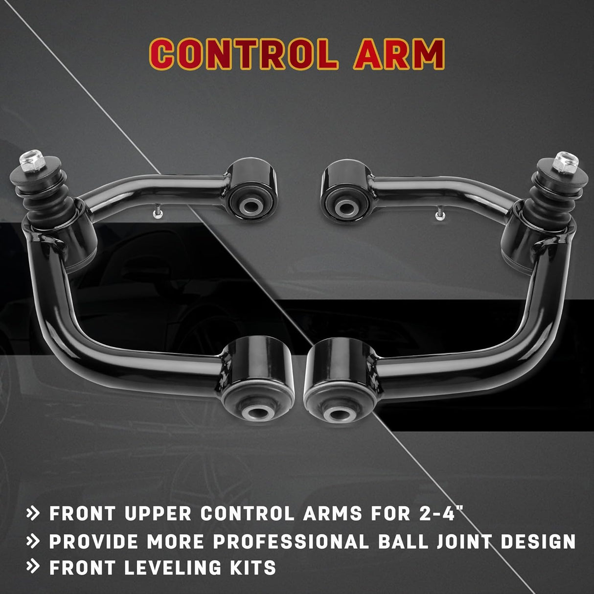 Richeer 2-4" Front Upper Control Arms 2PCS Adaption Replacement OEM Factory Suspension Arms