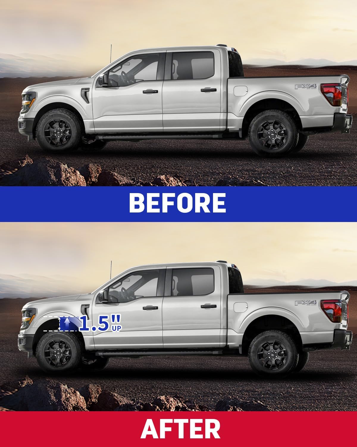 Richeer 1.5" Front Leveling Kit for Ford and Lincoln(F150, Mark LT)