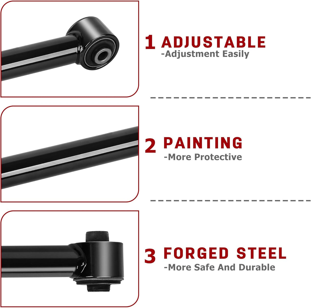 Richeer Front Upper and Lower Control Arms 2-3"" Lift For 2003-2009 Ram