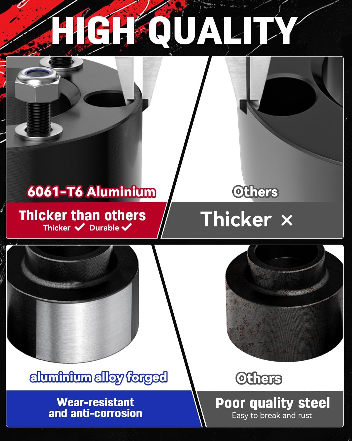 Richeer 3" Front 2" Rear Leveling Kit for for for 2009-2025 Ram