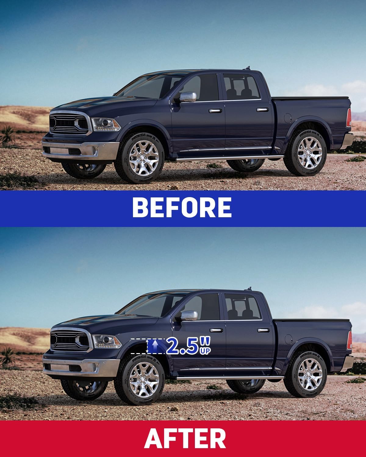 Richeer 2.5" Front Leveling Kit for Ram(Ram 1500, Ram 2500)