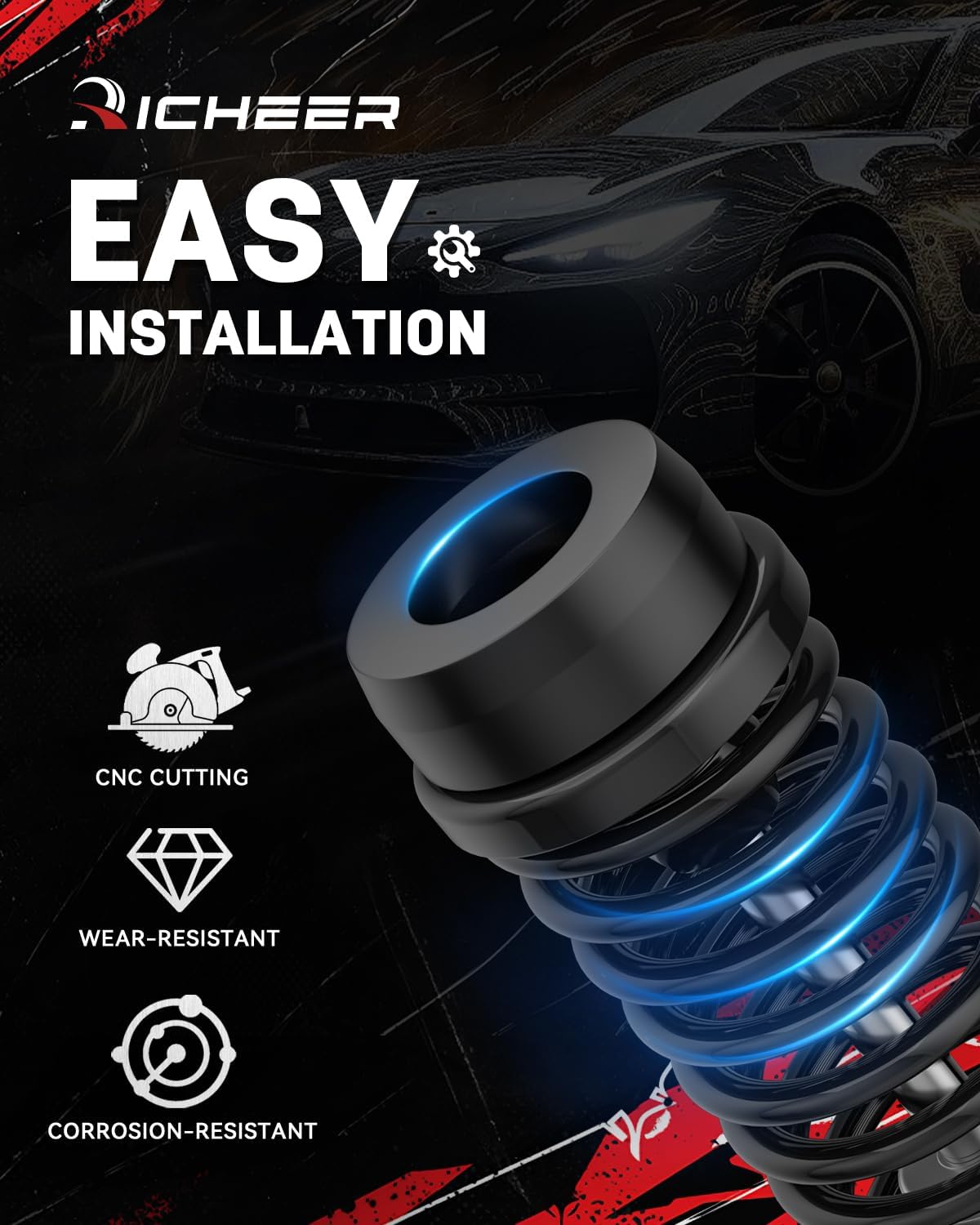 Richeer 3" Front Leveling Kit for 1994-2018 Dodge Ram 1500 2500 3500 2WD