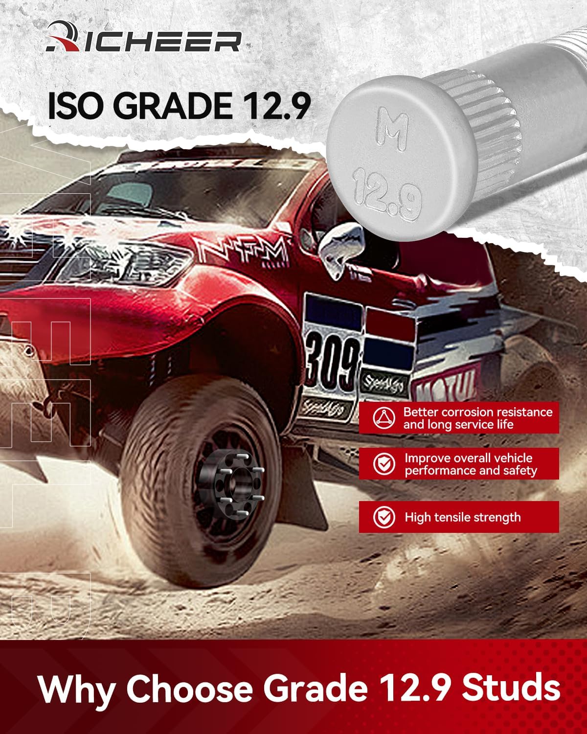 Richeer 2" 6x5.5 Hub Centric 4 PCS 6x139.7mm Wheel Spacers Fits 2019+ Ram 1500