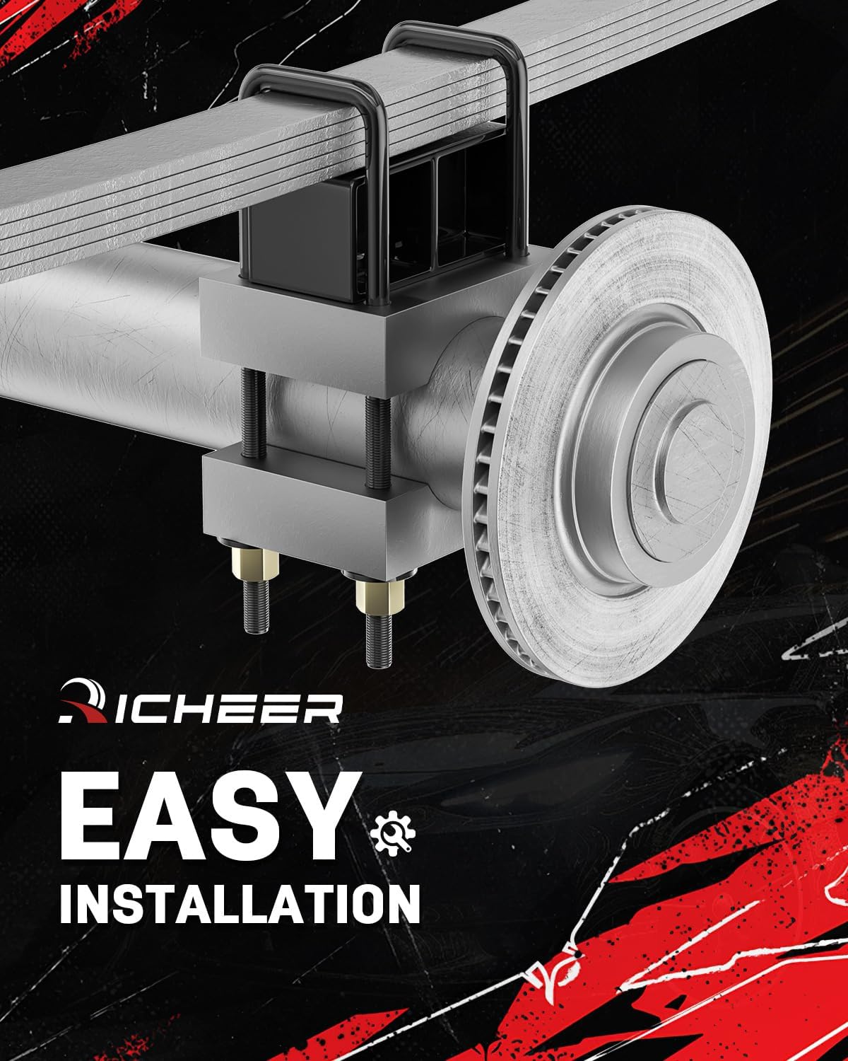 Richeer 3" Lift Block Compatible 3" Rear Leveling Kit for Ford(F150)