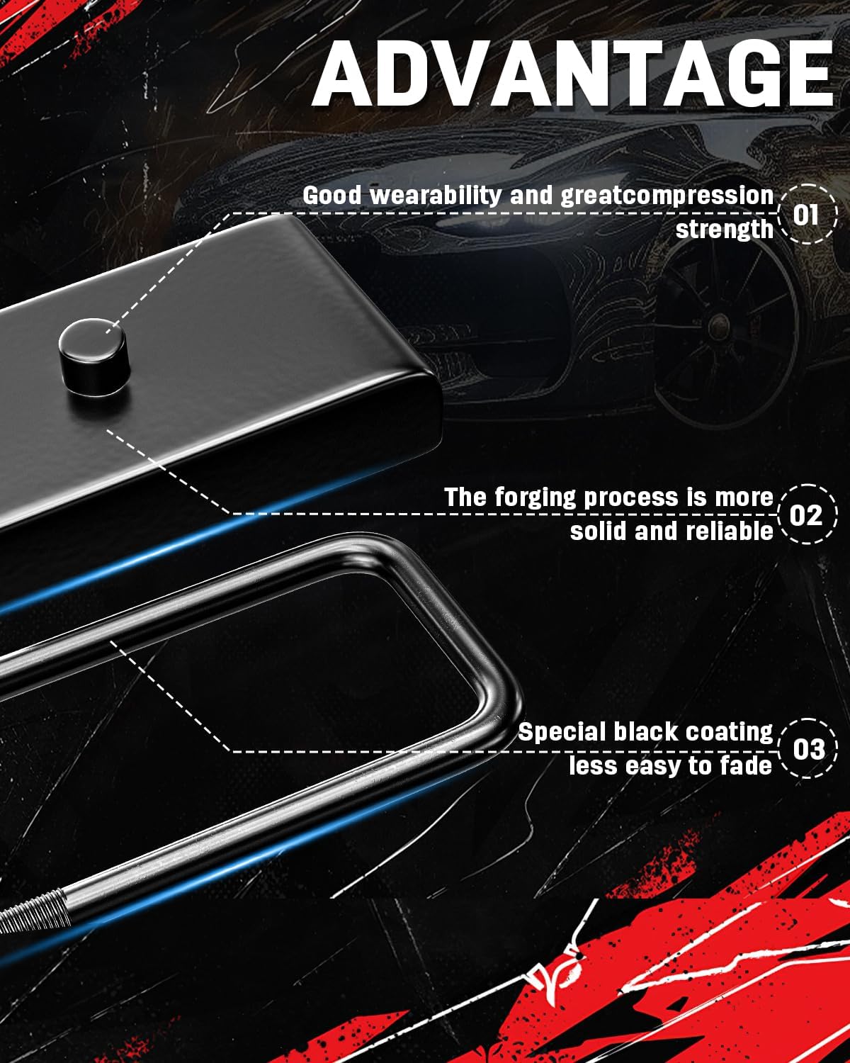 Richeer 1" Rear Leveling Kit for Chevy and GMC(Silverado, Sierra)