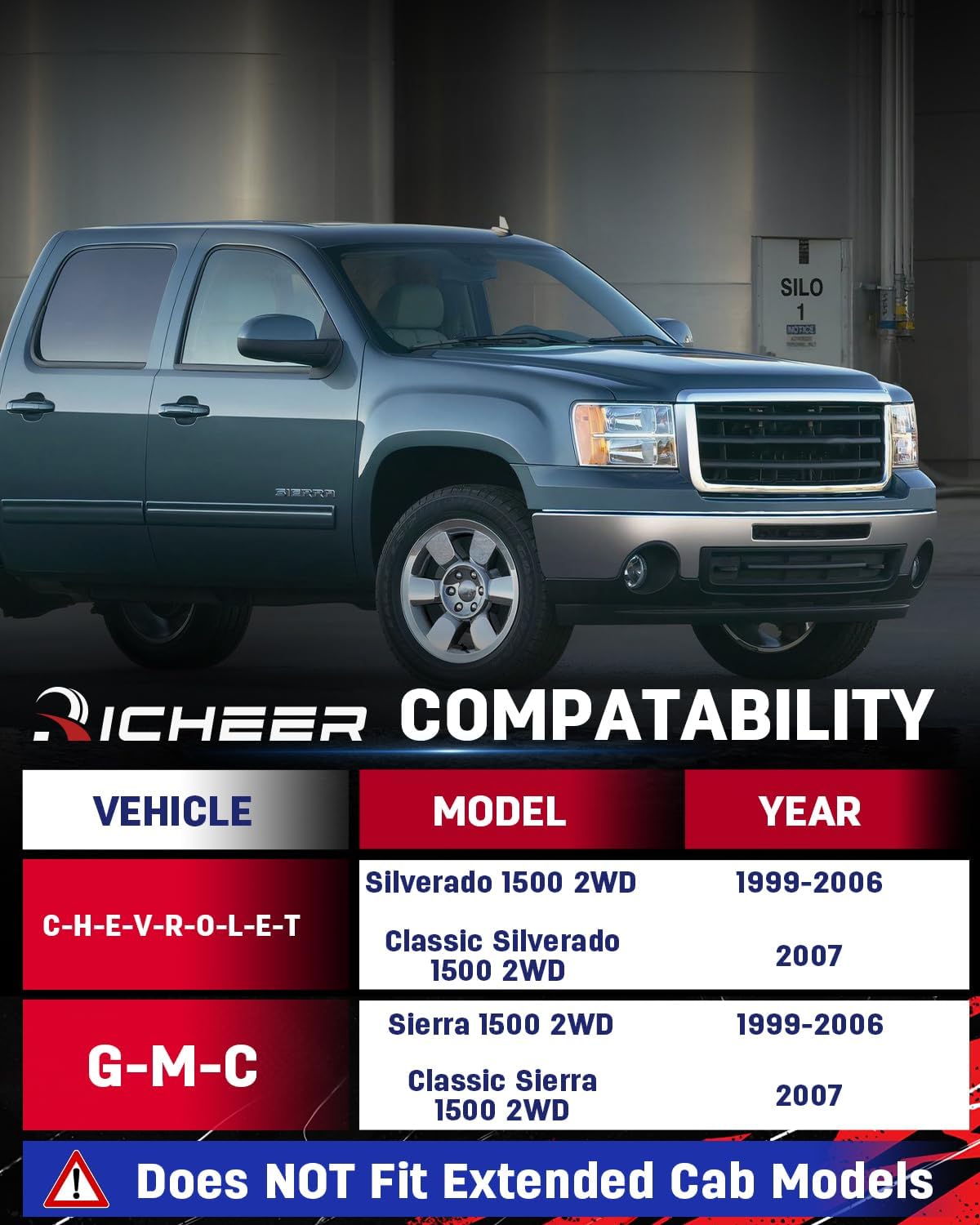 Richeer 2" Front Leveling Kit for Chevy and GMC(Silverado, Sierra)