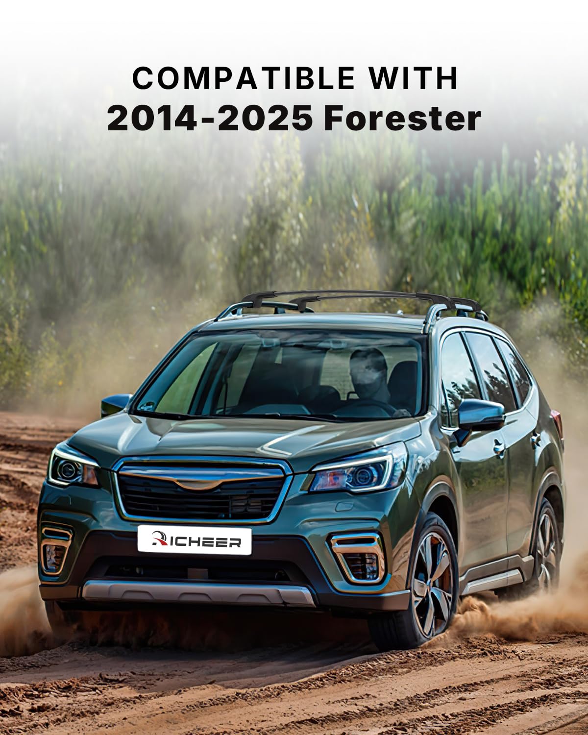 Richeer 220LBS Roof Rack Cross Bars, Side Rails, Aluminum Cross Bar (2014-2025 Forester)
