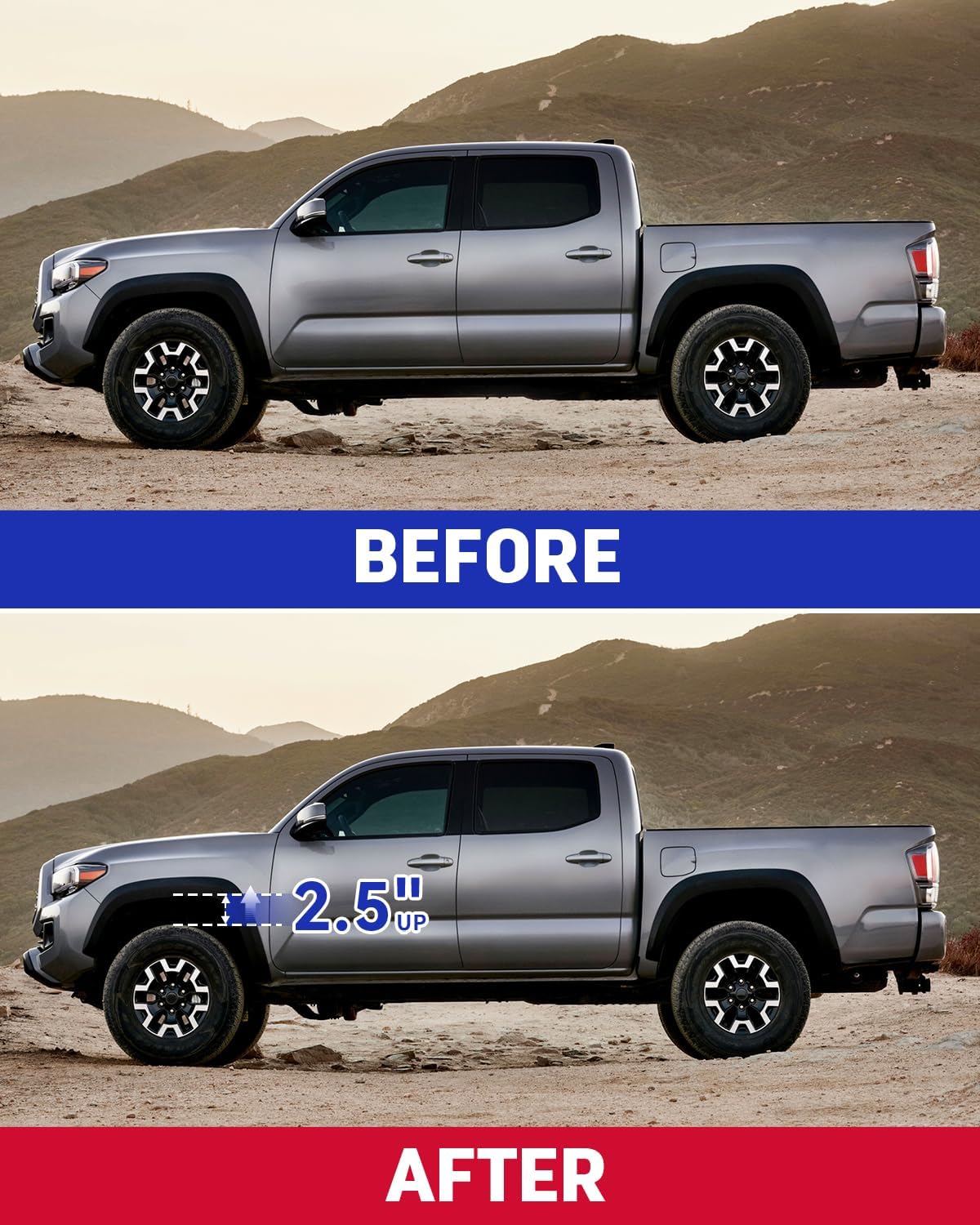 Richeer 2.5" Front Leveling Kit for Toyota(Tacoma, 4Runner, FJ Cruiser)