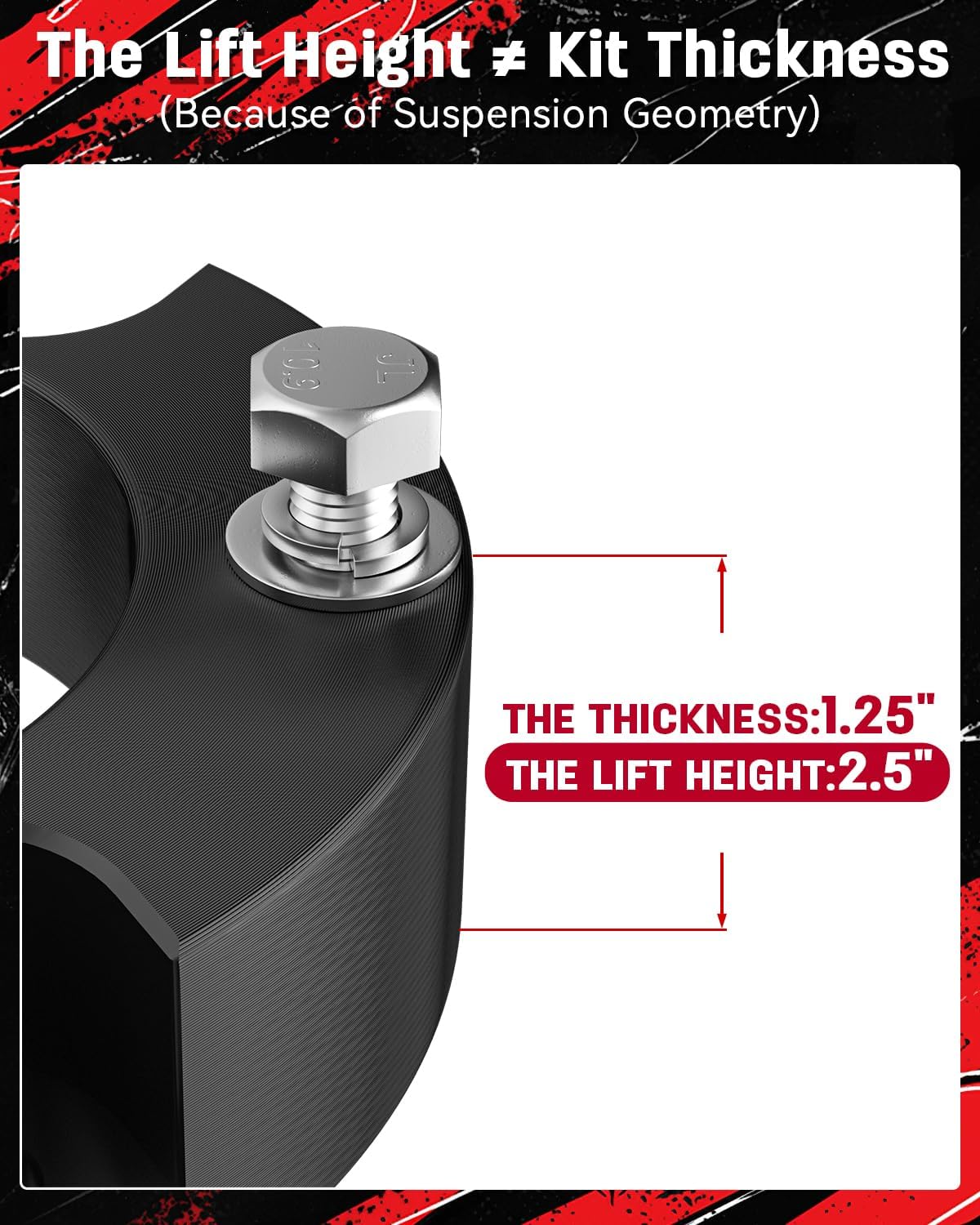 Richeer 2.5" Front Leveling Kit for Toyota(Tacoma, 4Runner, FJ Cruiser)