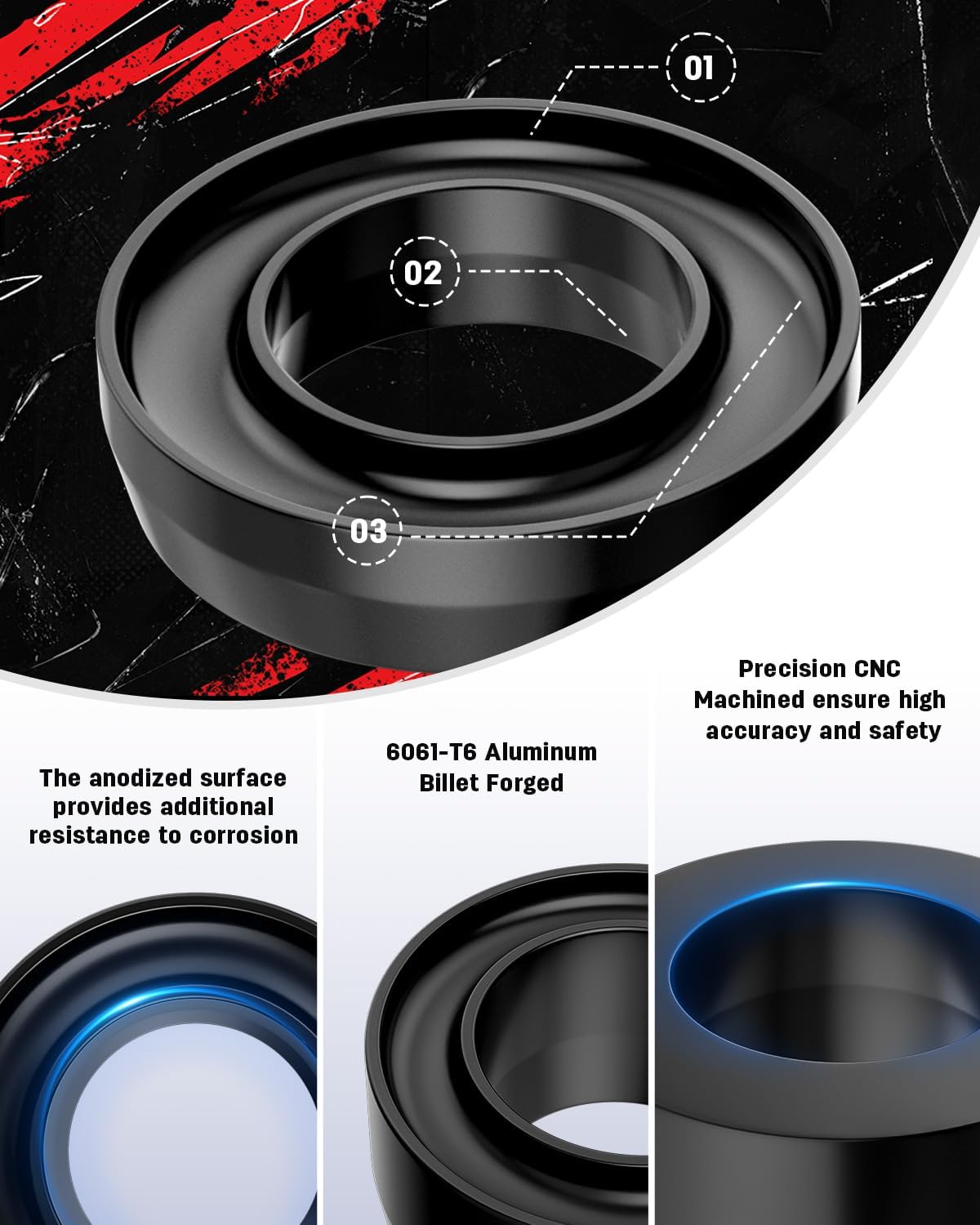 Richeer 2.5" Front Leveling Kit for Ram(Ram 1500, Ram 2500)