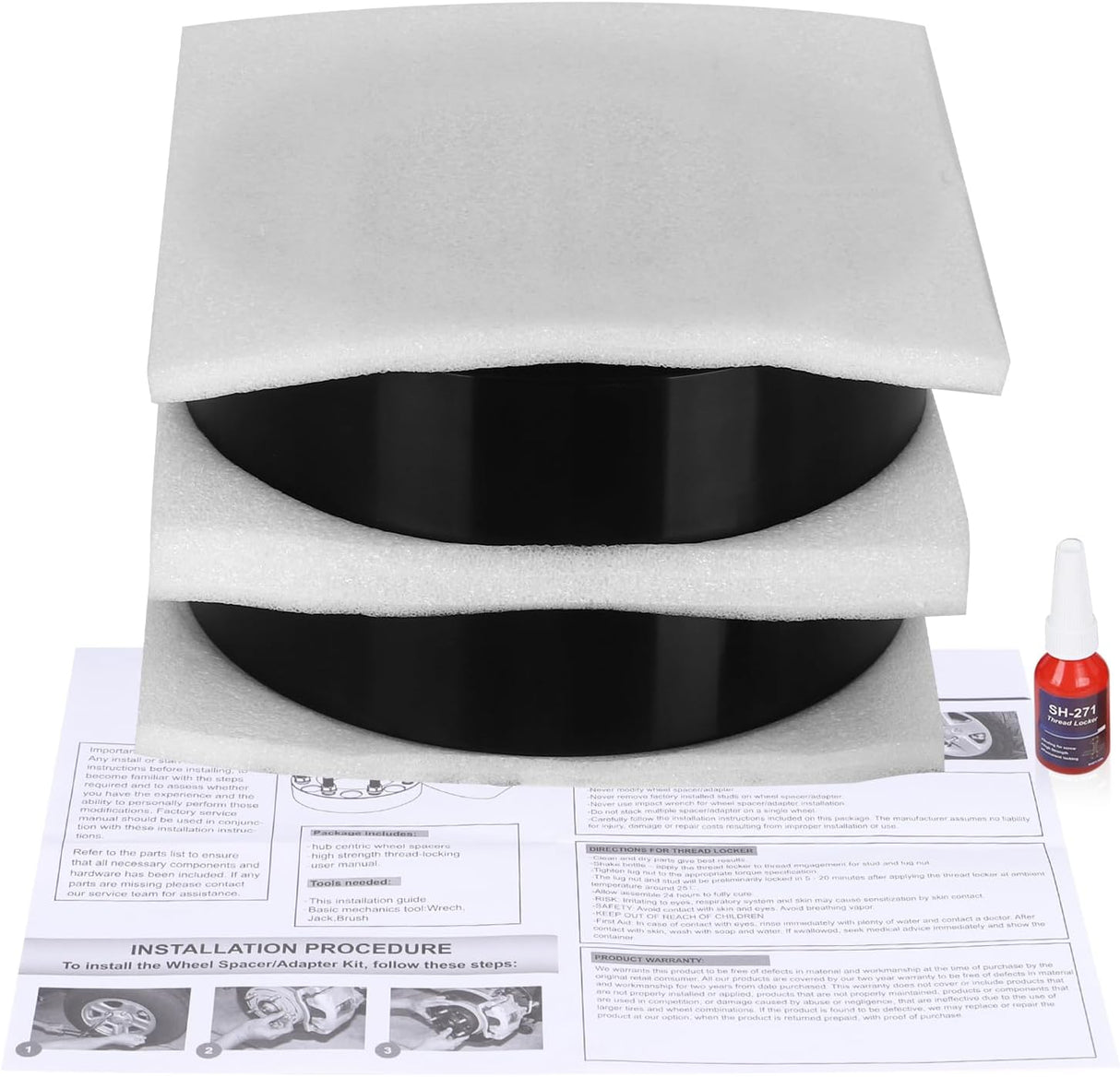 Richeer 2'' 8x6.5 Wheel Spacers for 1994-2011 Ram 2500/3500, 8x165.1mm Wheel Spacers