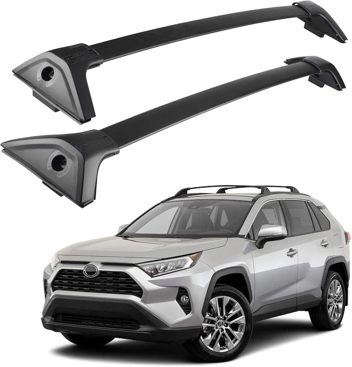 Richeer 260LBS Roof Rack Cross Bars (2019-2024 Toyota RAV4 LE XLE XSE Premium Limited Hybrid with Side Rails)