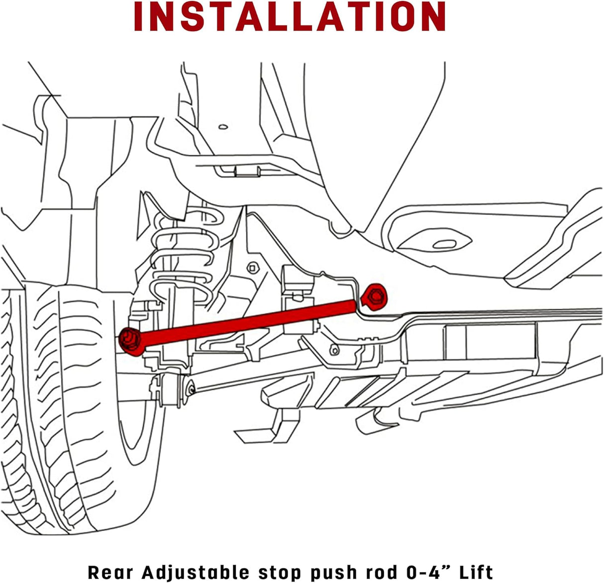 Richeer 0-4'' Rear Adjustable Track Bar Replacement OEM Factory Suspension Arms(2009-2018 RAM, 2020-2021 JEEP)