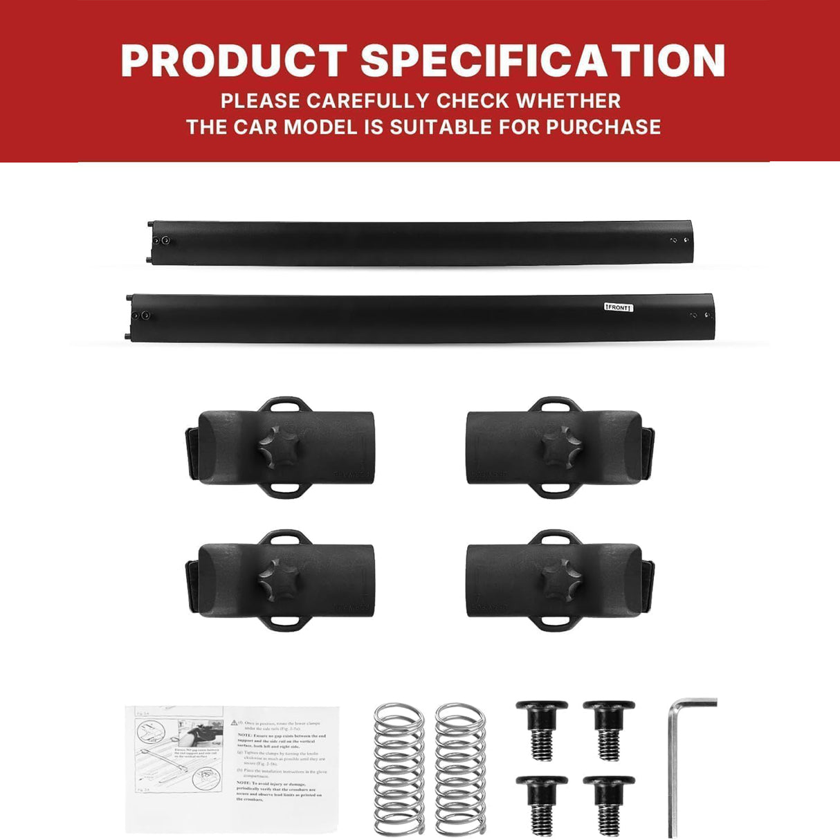 Richeer 330LBS Roof Rack Cross Bars Fit for 2011-2020 Sienna