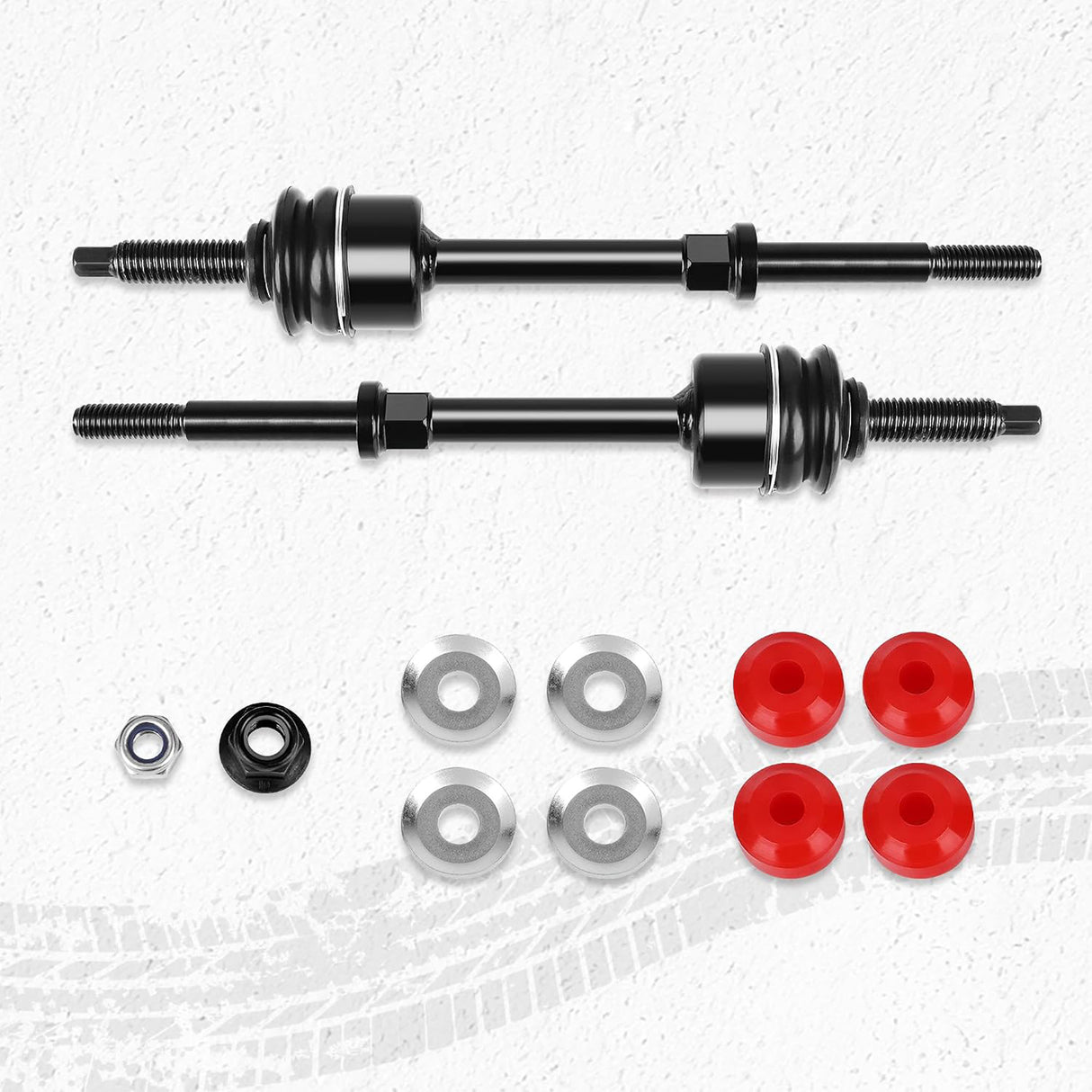 Richeer K80338 Front Sway Bar Link 2PCS Compatible with 2005-2008 F-150 4WD 2006-2008 LINCOLN MARK LT 4WD for Sway Stabilizer Link Replace