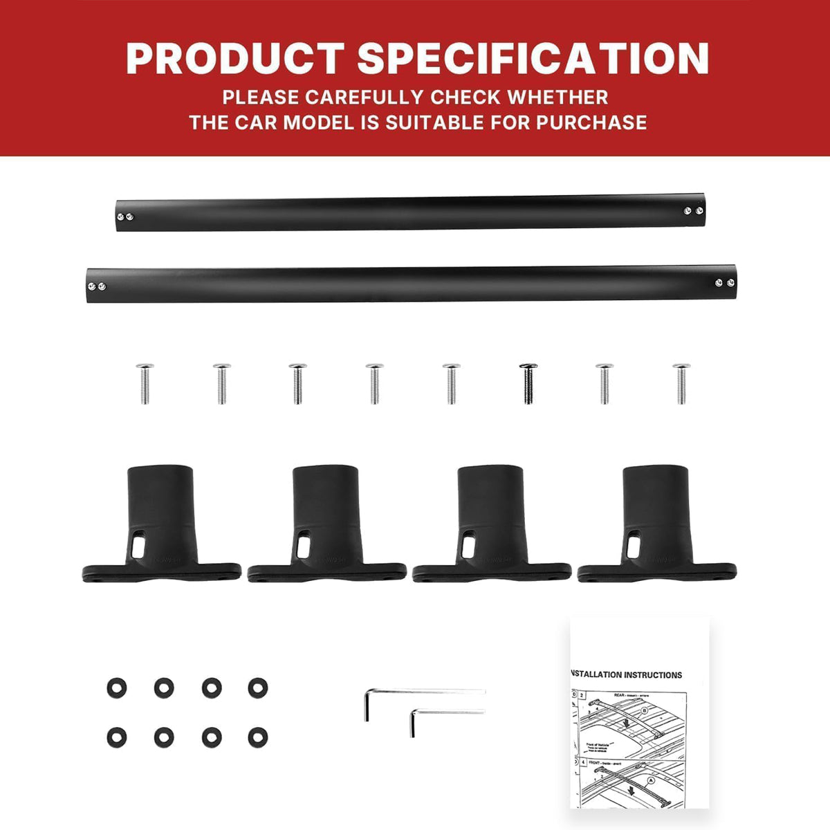 Richeer 220LBS Roof Rack Cross Bars for 2016-2019 Explorer