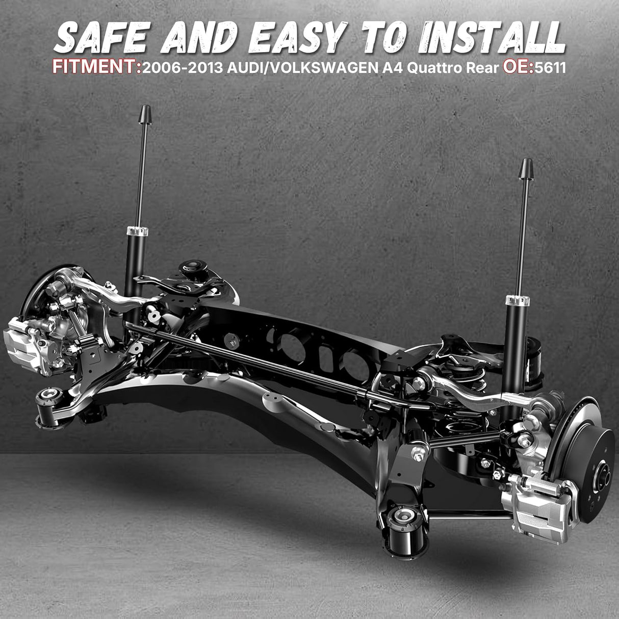 Richeer Rear 2 PCS Strut Assembly with 2006-2013 AUDI/VOLKSWAGEN A4 Quattro