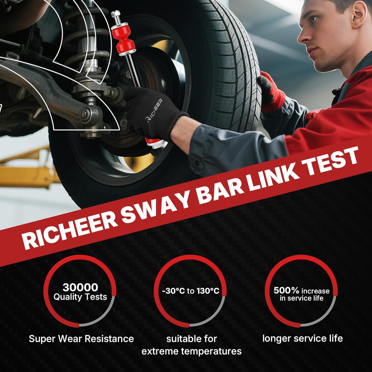 Richeer Front Sway Bar Link (1999-2007 Chevy Cadillac Chevrolet GMC)