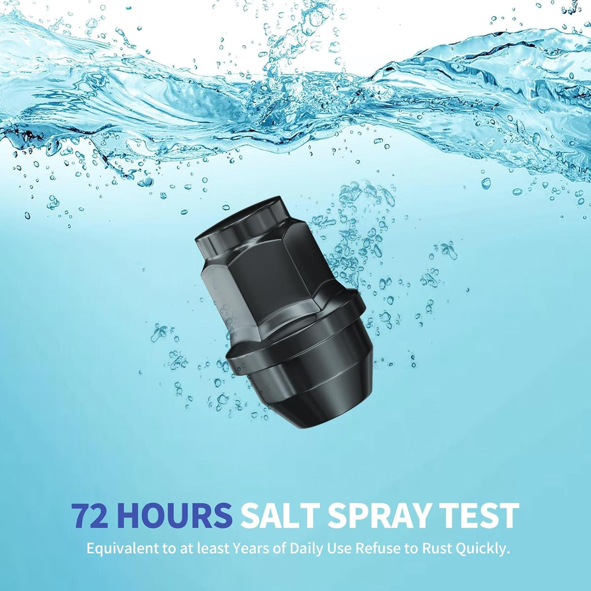 Richeer M14x1.5 Lug Nuts, 24PCS Bulge Acorn, Closed End for Trucks & SUVs - Black