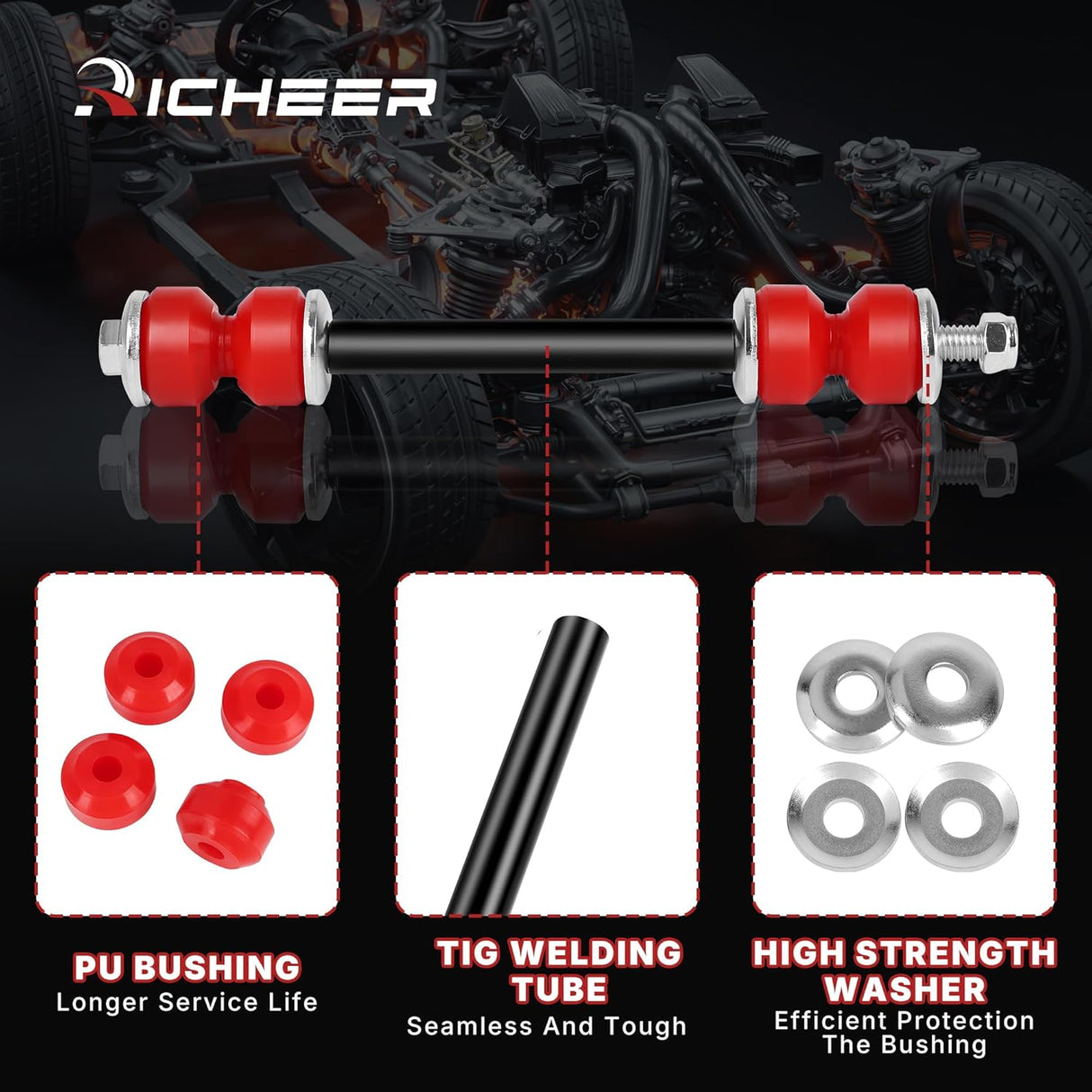 Richeer Front Sway Bar Link (1999-2007 Chevy Cadillac Chevrolet GMC)