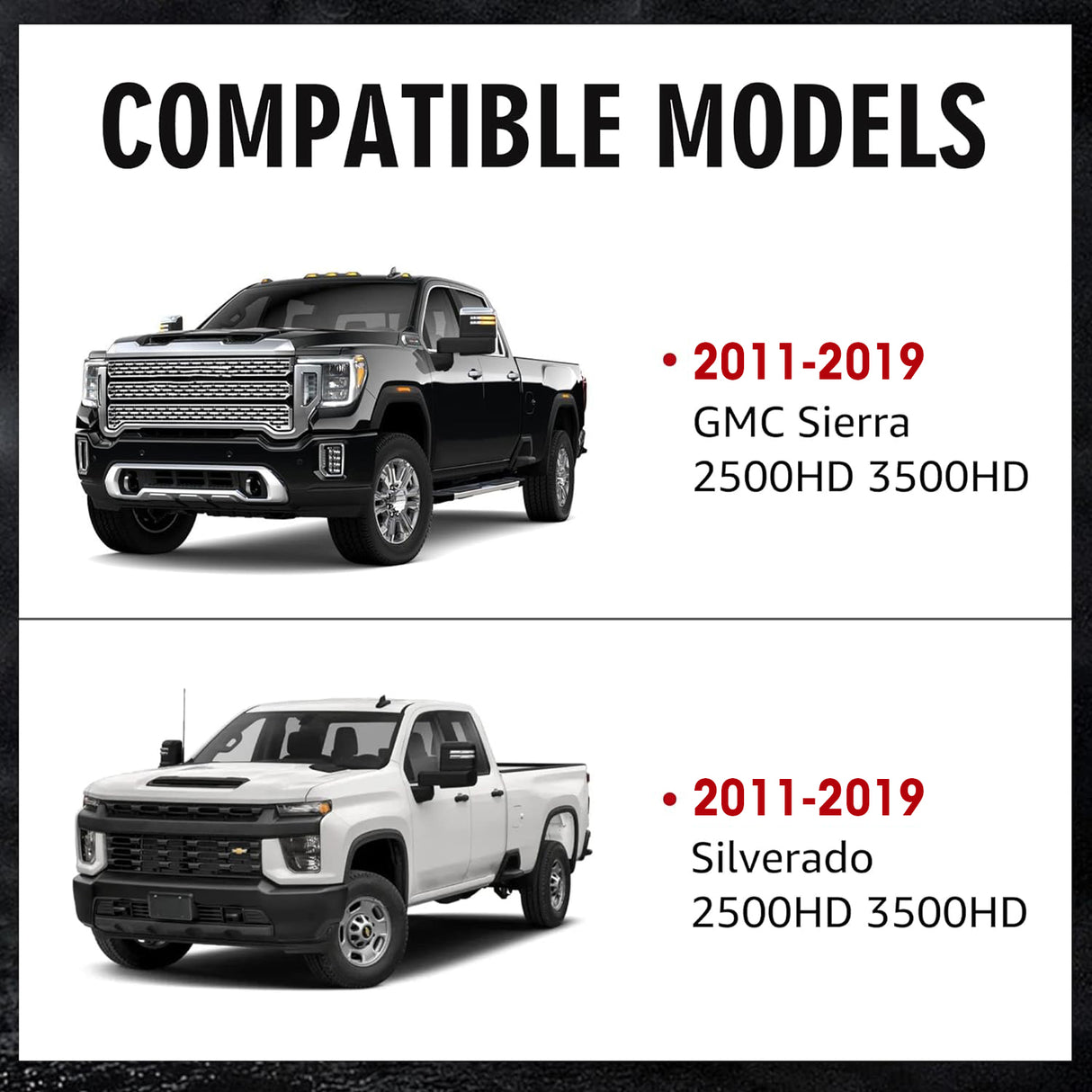 Richeer Lift Front Upper Control Arms for 2-4" Lift Fits Chevy and GMC(11-19 Silverado, Sierra) - Red