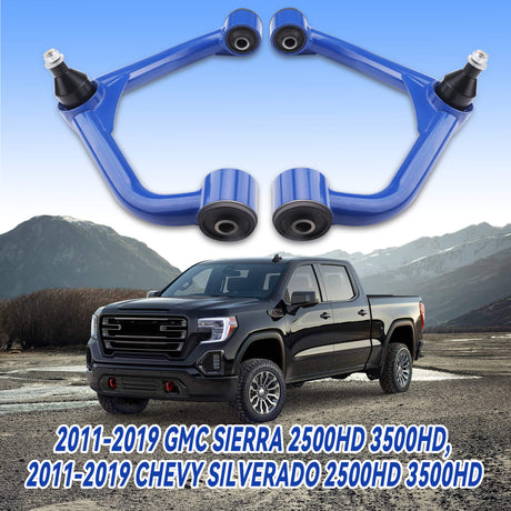 Richeer Lift Front Upper Control Arms for 2-4" Lift Fits Chevy and GMC(11-19 Silverado, Sierra) - Blue