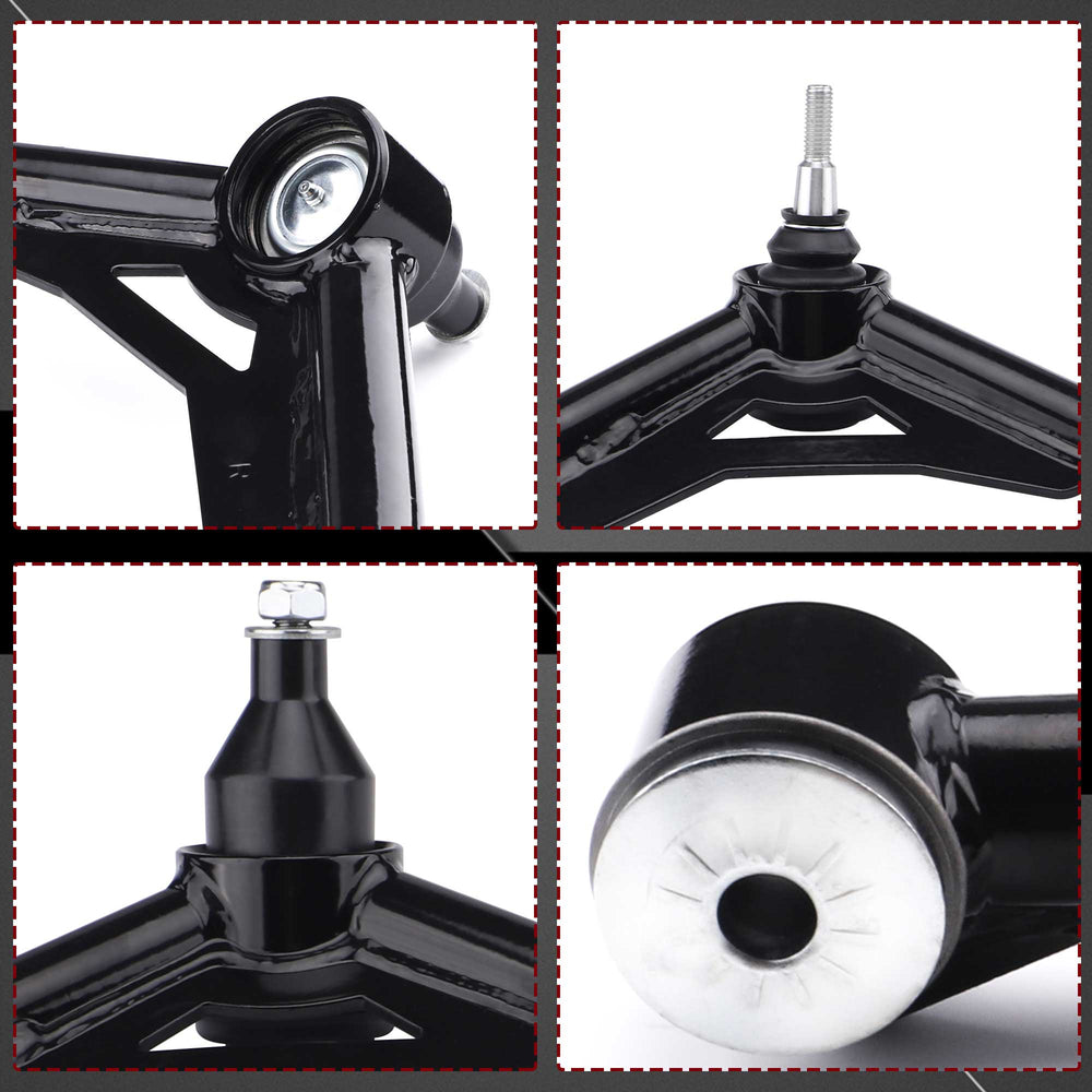 Richeer Front Upper Control Arms for 2-4" Lift Fits Chevy and GMC(00-10 Silverado, Sierra, H2 & More) - Black