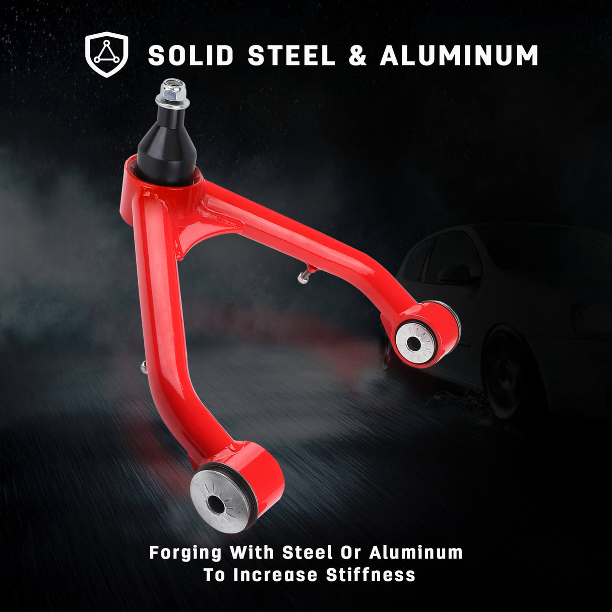 Richeer Front Upper Control Arms for 2-4" Lift Fits Chevy, GMC(99-06 Silverado, Sierra, Escalade & More) - Red